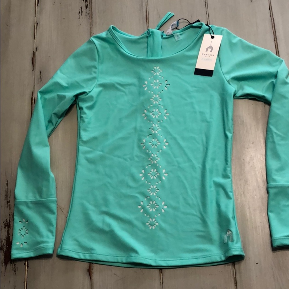 Cabana life girls rash guard